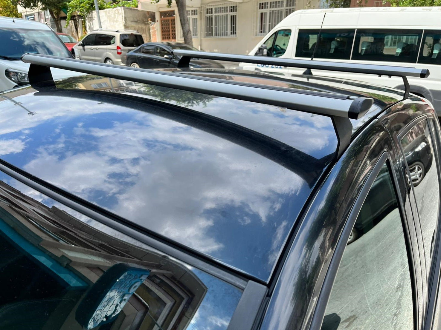 Dacia Sandero Hatcback Roof Rack & Cross Bars Black Color 2013-2020 Pro 5 Dacia Sandero Hatcback Roof Rack & Cross Bars Black Color 2013-2020 Pro 5